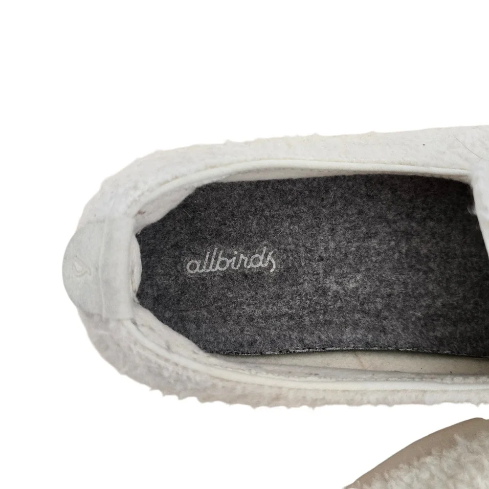 Allbirds Wool Lounger Fluffs Cream White Slip‎ On Loafers Womens Size 10 Shoes
